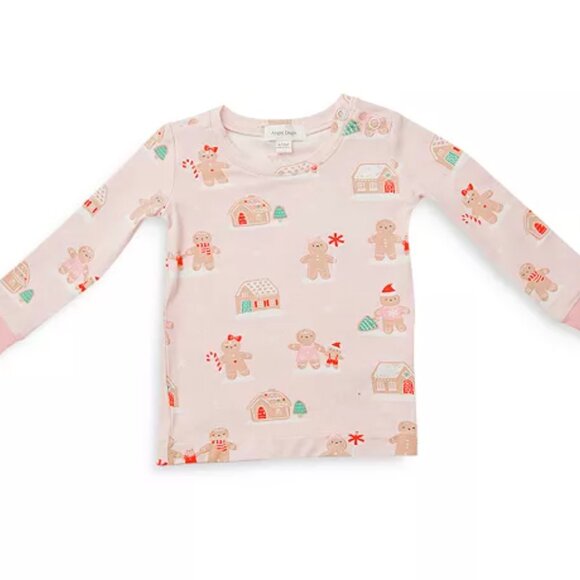 Angel Dear Girls' Gingerbread Print Pajama Set 12-18m - Picture 3 of 4